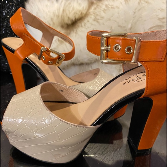 Brand New ✨Leather Sandal High Heels ✨ Brand “ Joy&Peace” ✨Size 6.5 - Picture 10 of 16